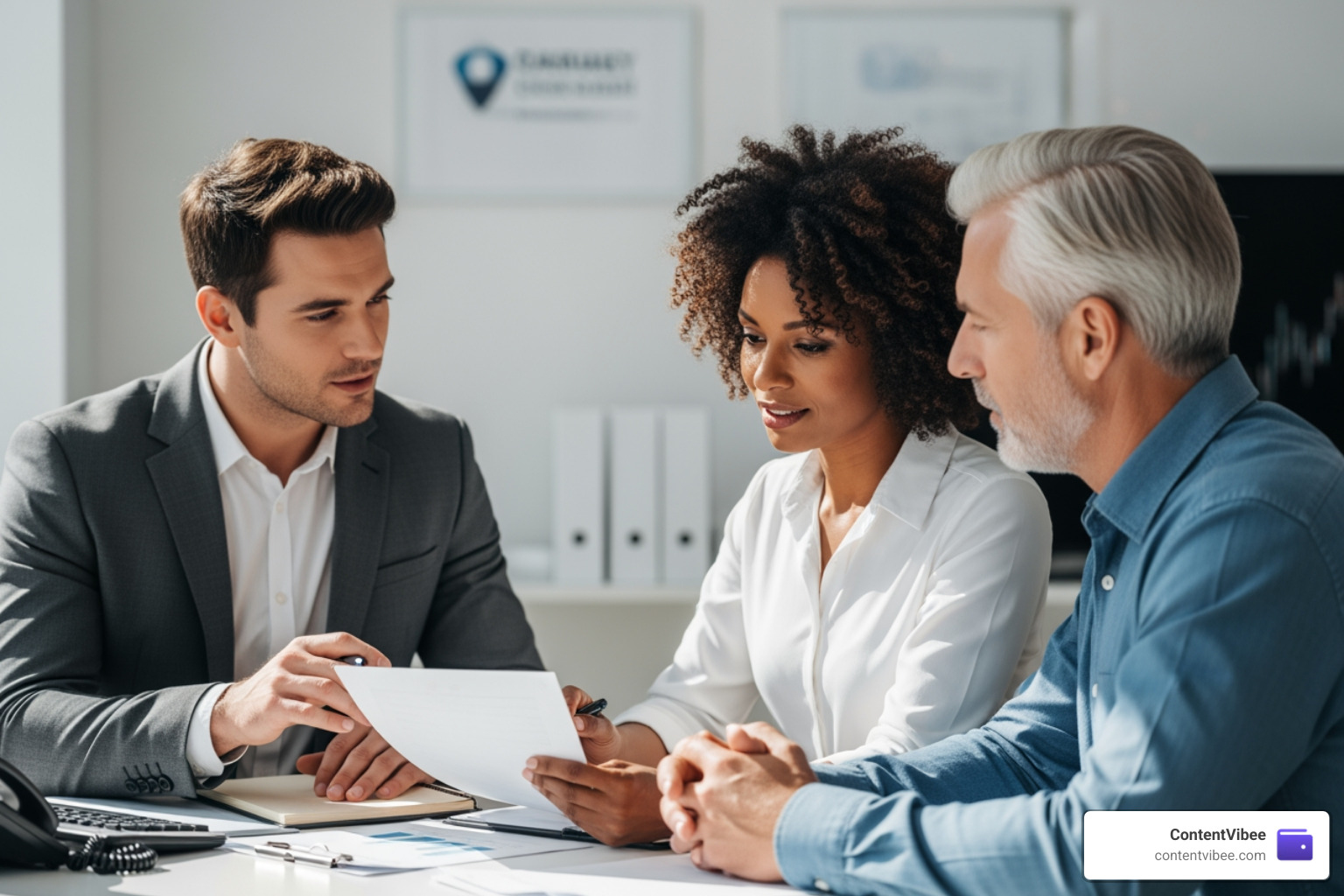 A financial professional consulting with a client