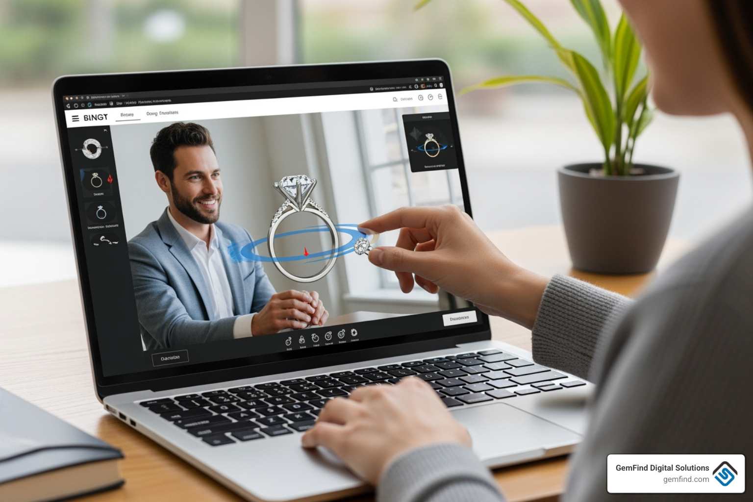 3D ring configurator tool in action