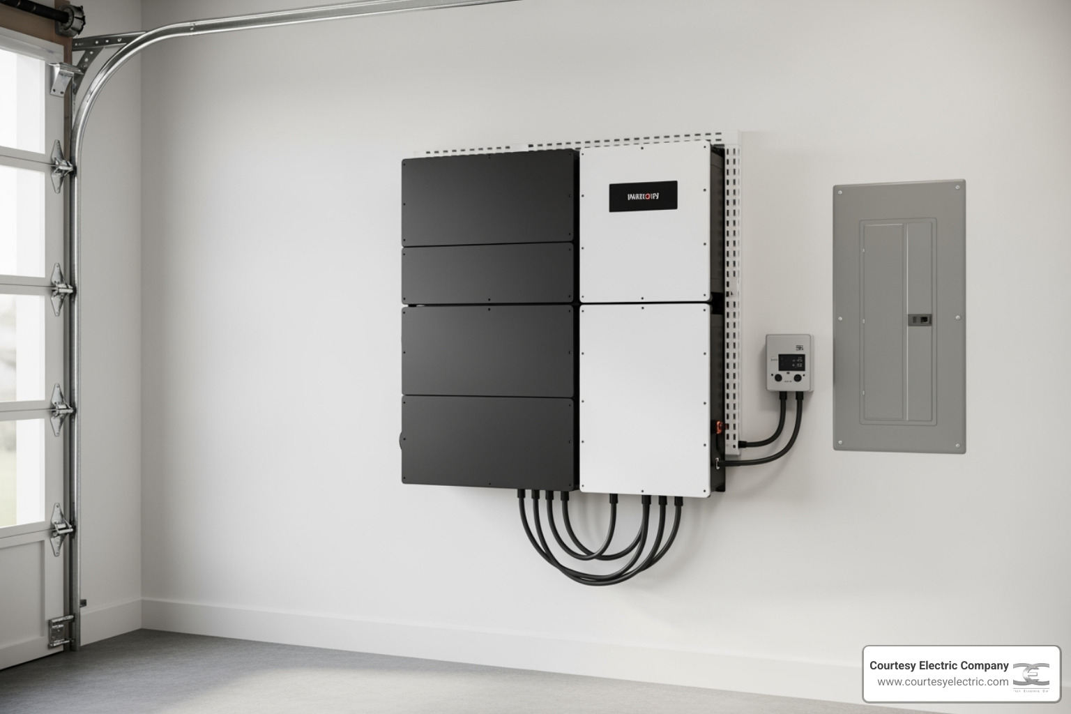 home battery storage system installed in a Colorado garage home battery storage system installed in a Colorado garage