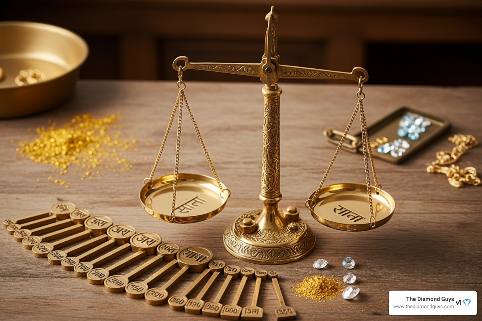 Traditional gold weights and scales Traditional gold weights and scales