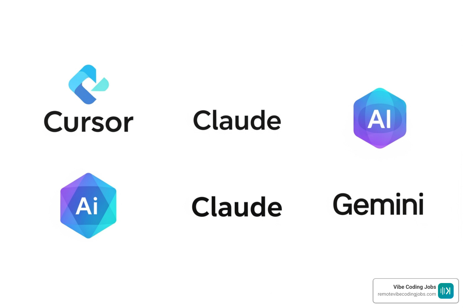 Various AI tool logos including Cursor, Claude, and Gemini