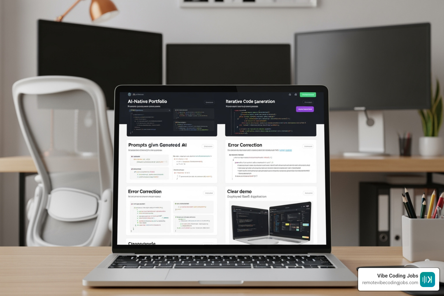 Example of an AI-native developer portfolio showing workflow stages