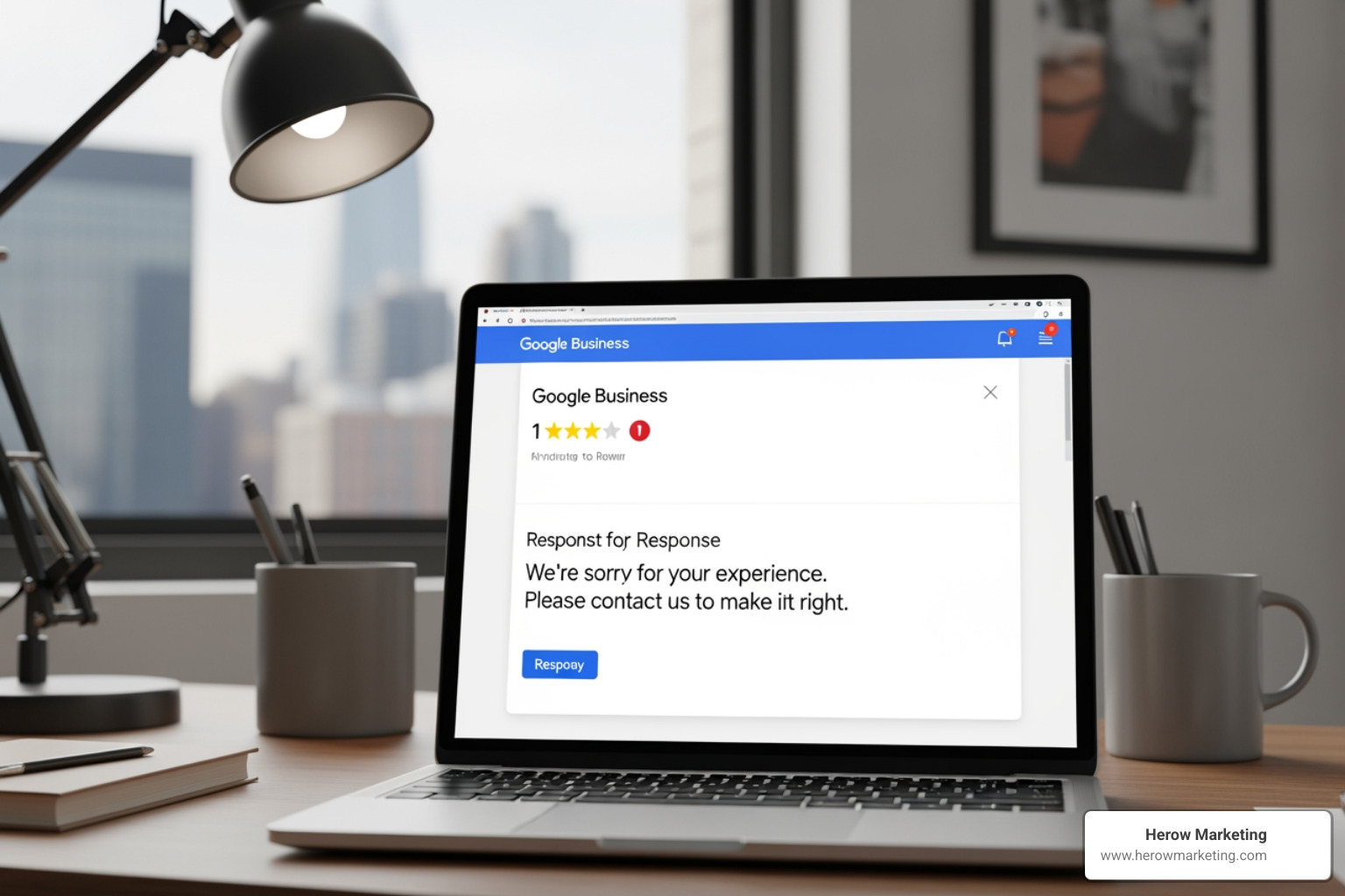 Example of a professional, empathetic response to a negative review