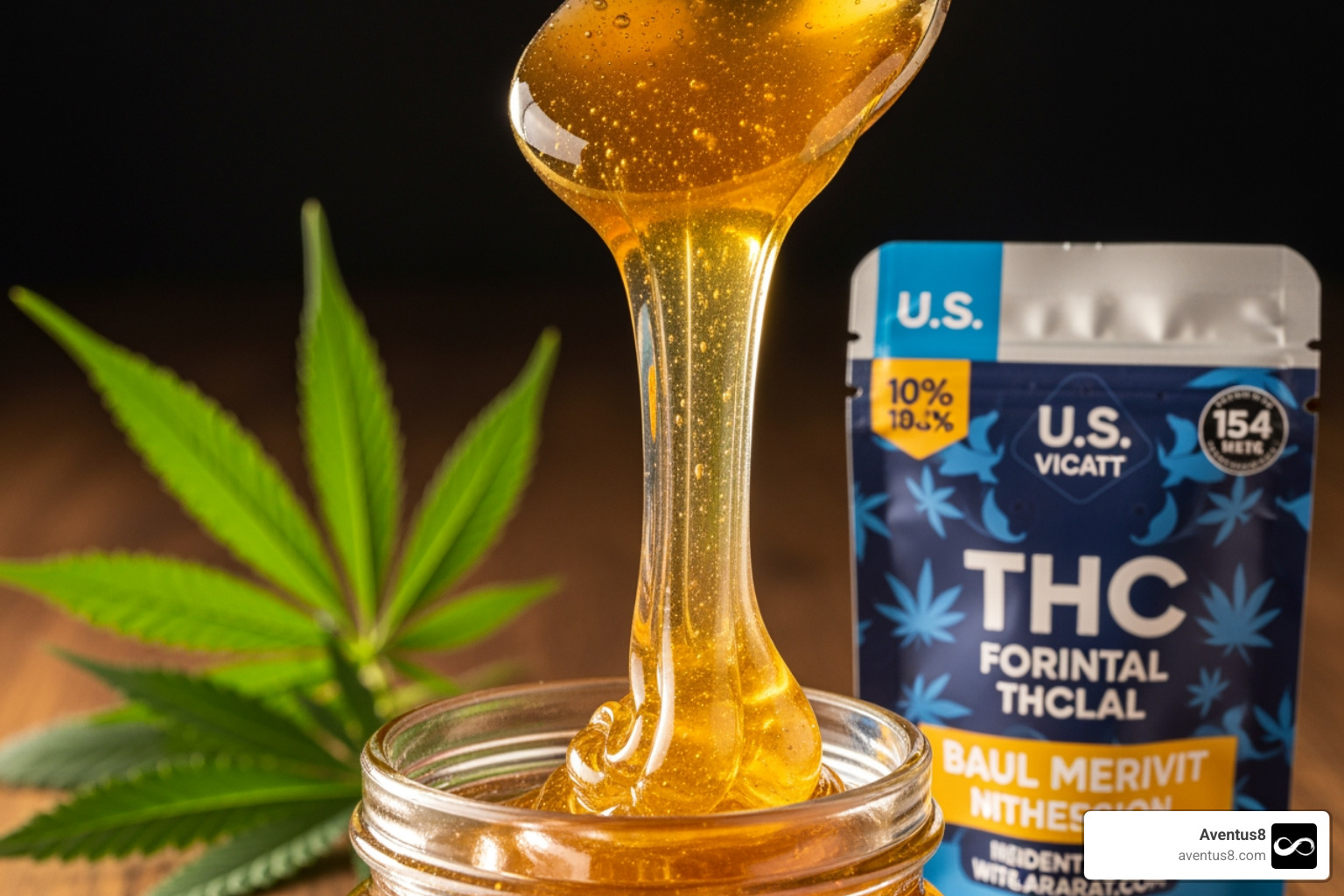 high honey THC drizzled golden