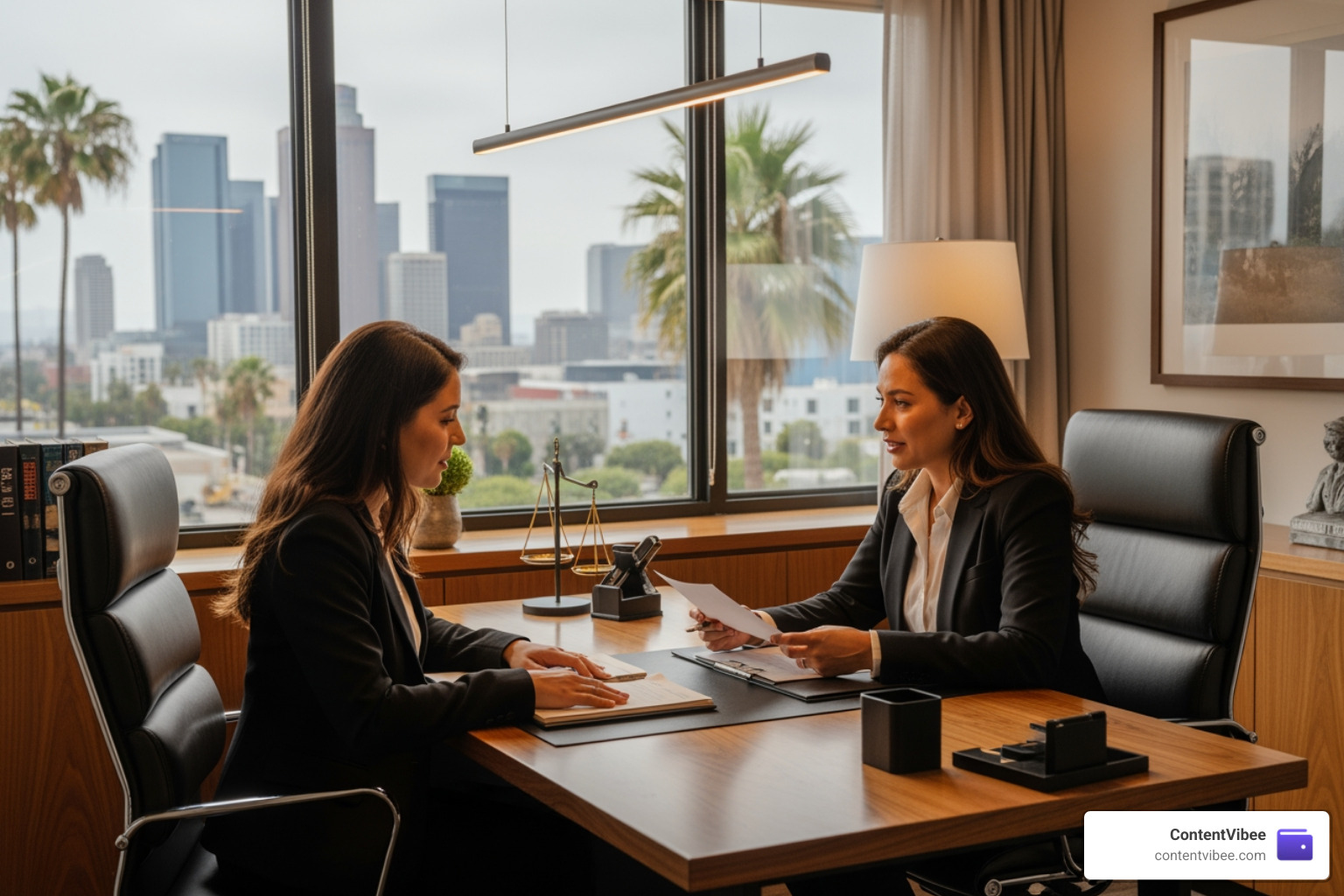 legal consultation in a Los Angeles law office
