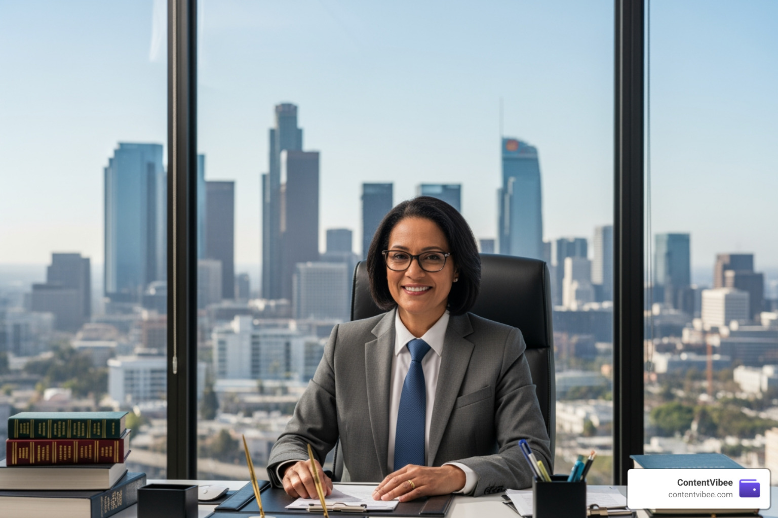 professional family law attorney in a modern office