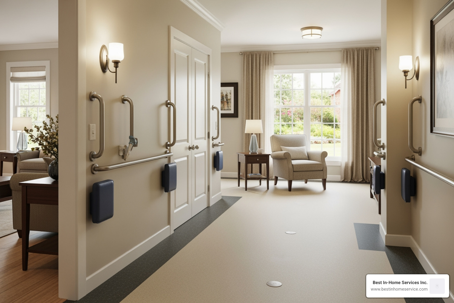 Familiar home environment with safety modifications for memory care
