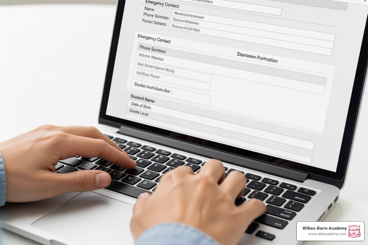 Digital form for school registration and contact verification Digital form for school registration and contact verification