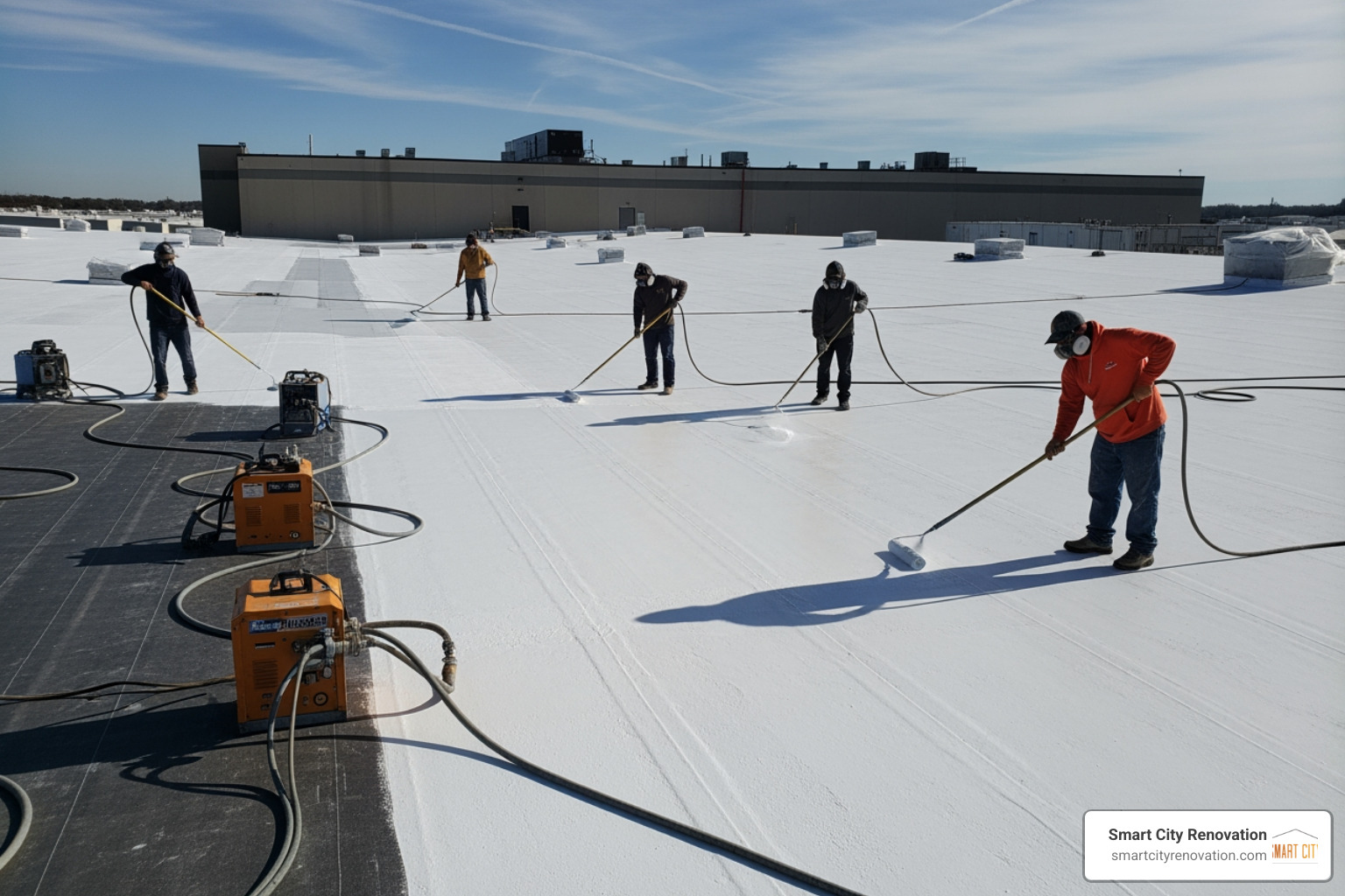 warehouse roof coating application warehouse roof coating application