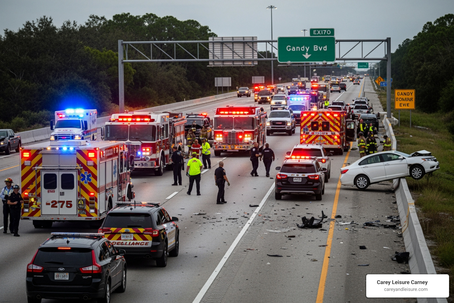 emergency responders on I-275