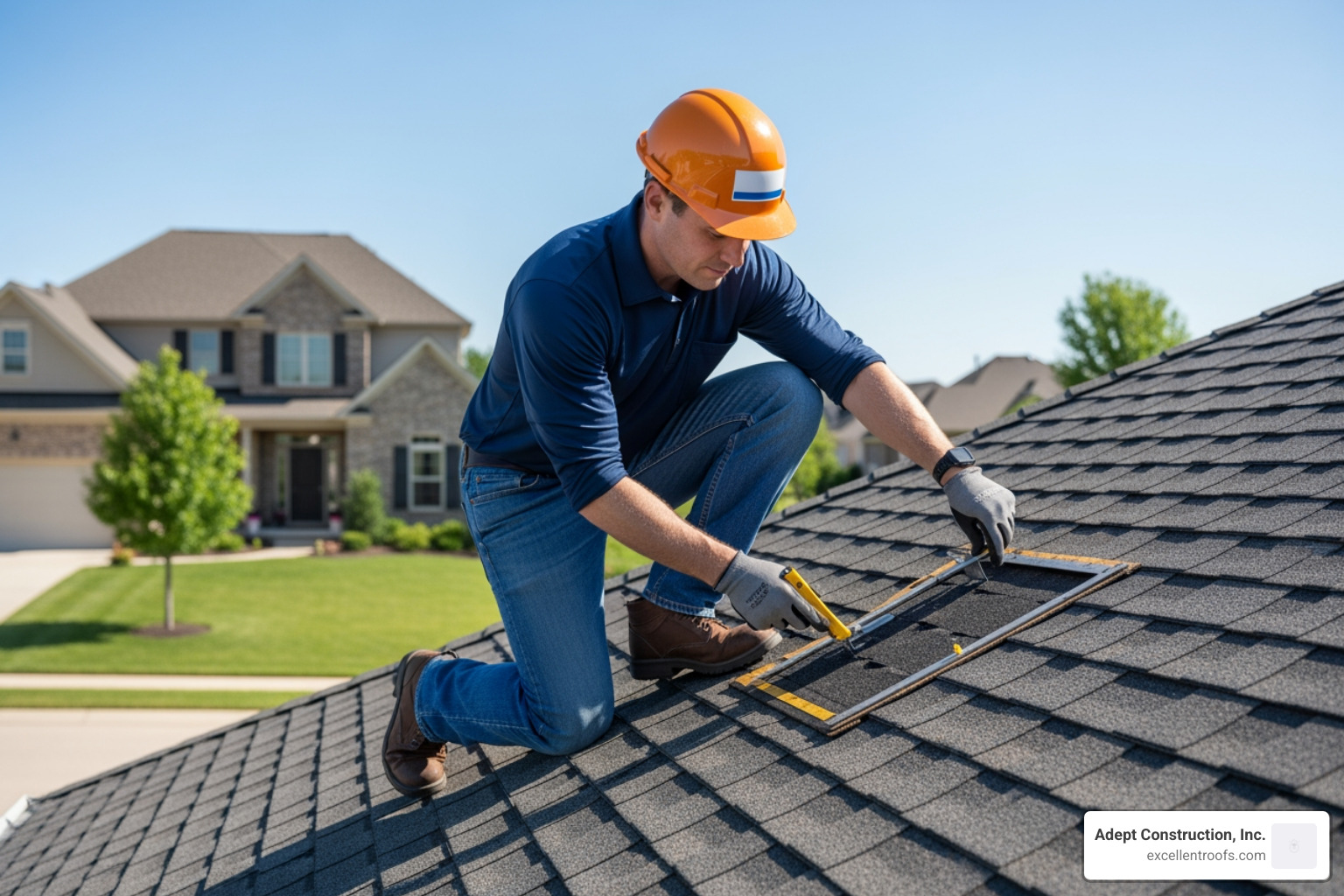 adjuster inspecting a roof test square for hail damage adjuster inspecting a roof test square for hail damage