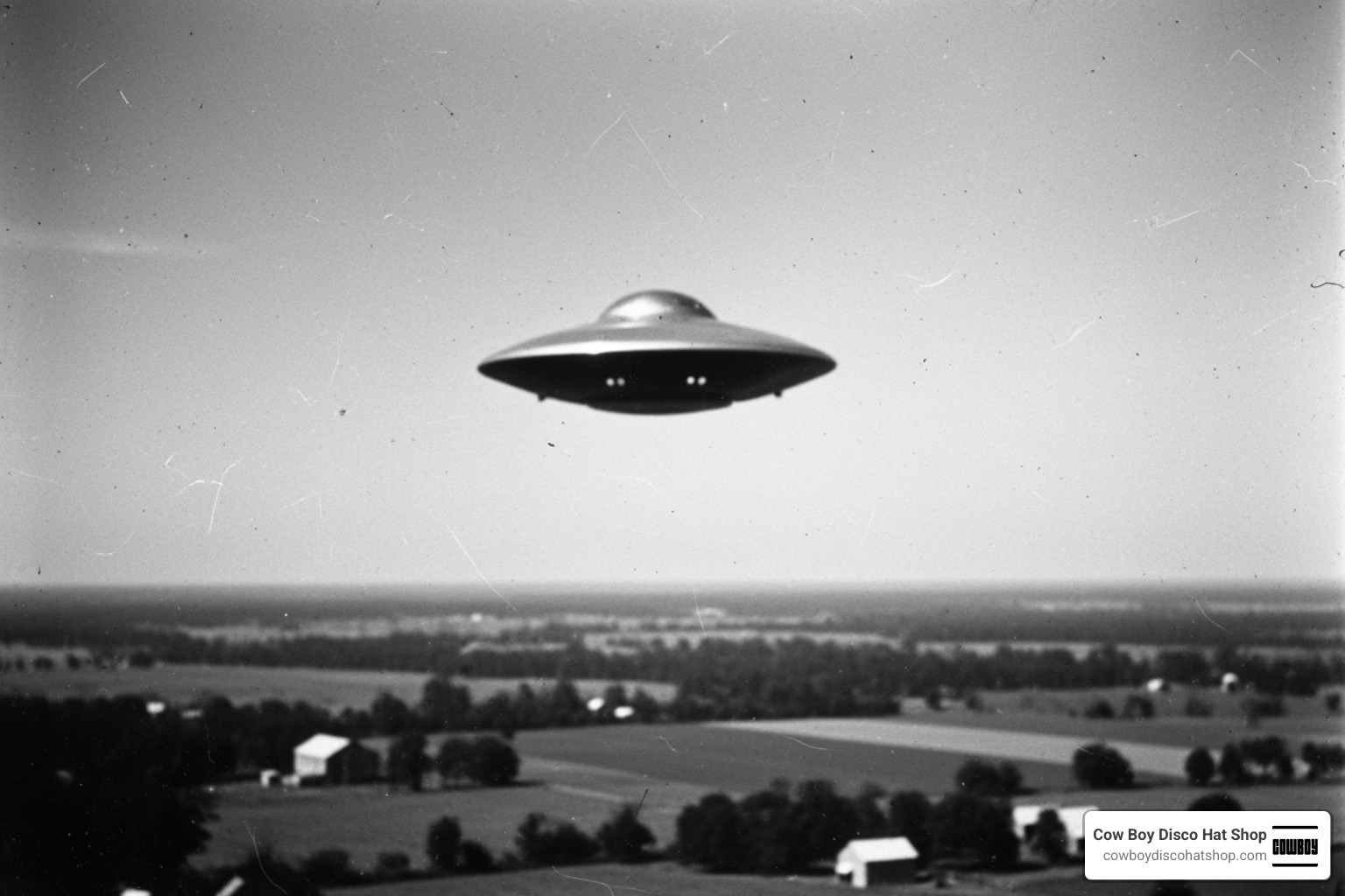 Grainy black-and-white photo of a flying disc from the 1940s