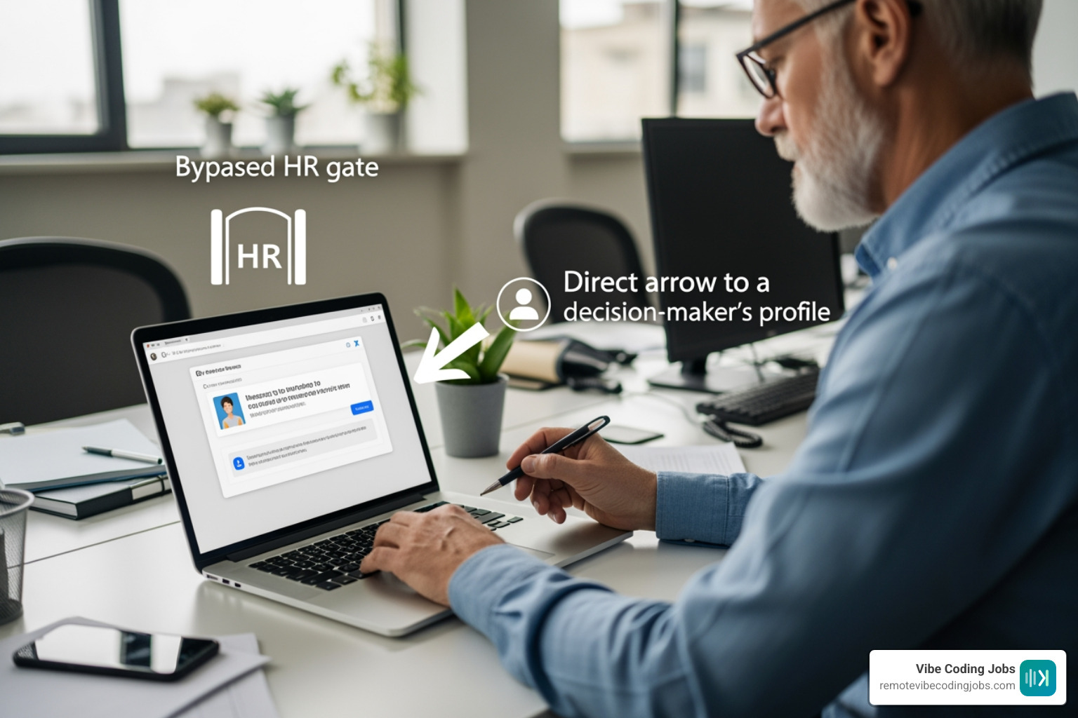 Senior developer bypassing traditional HR screening with curated job boards