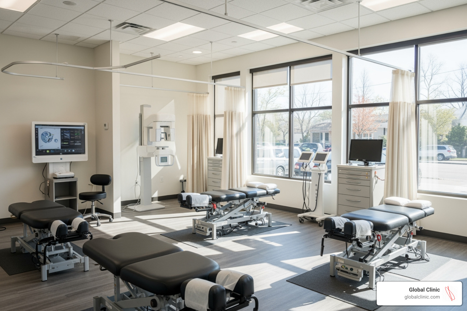 modern chiropractic clinic interior with advanced equipment modern chiropractic clinic interior with advanced equipment