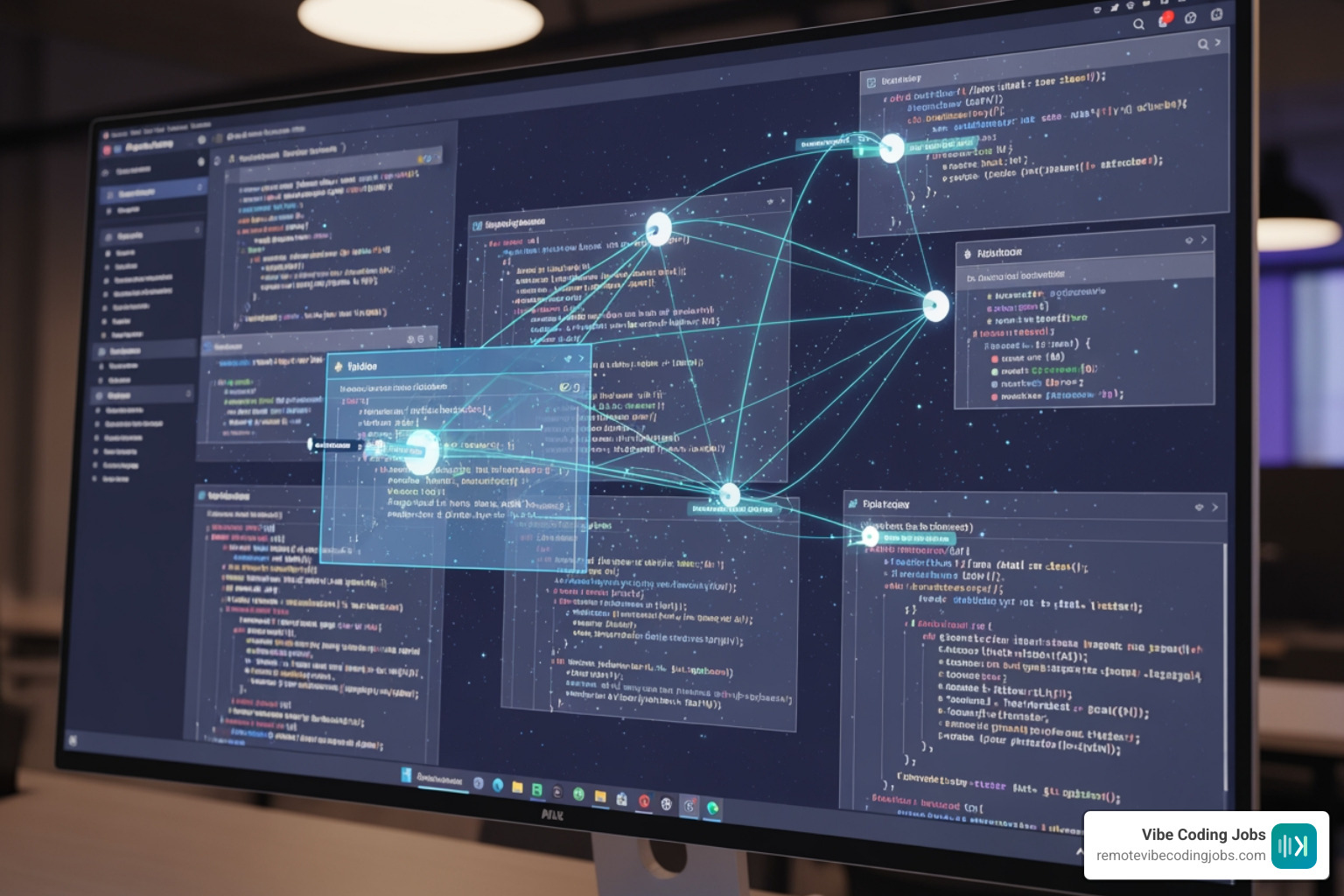 AI analyzing code logic and identifying dependencies across multiple files