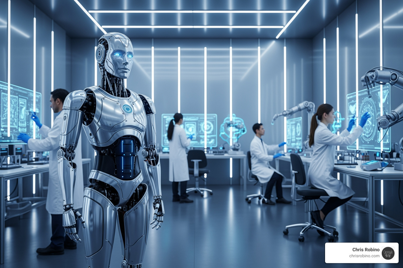 humanoid robot in advanced lab