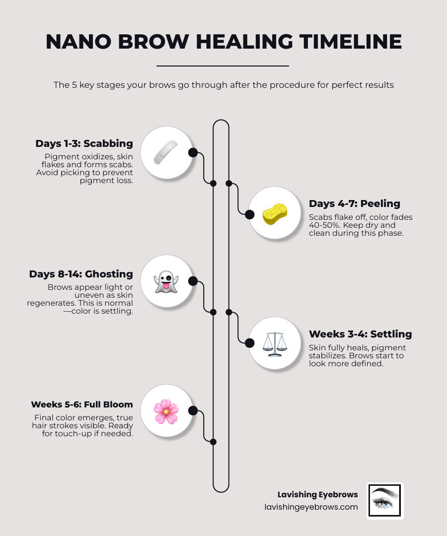 nano brow healing timeline infographic infographic nano brow healing timeline infographic infographic