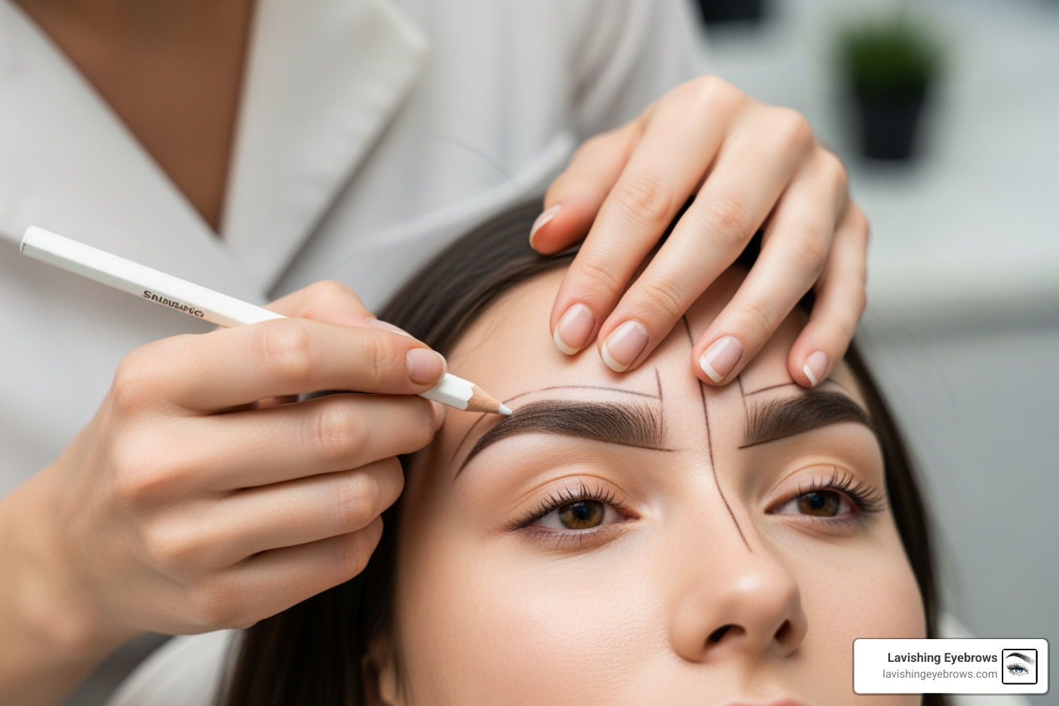 professional brow mapping process for facial symmetry