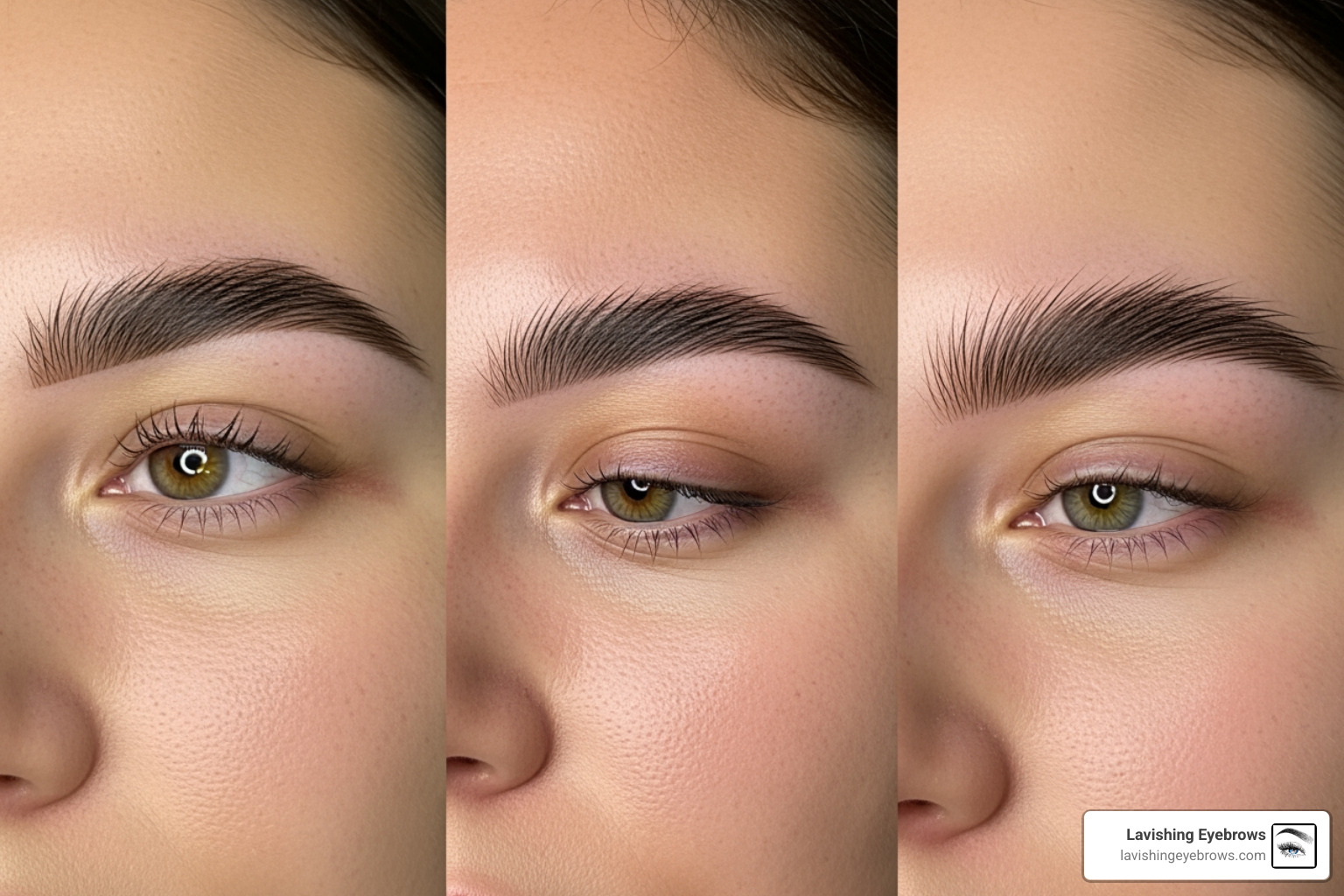 healed combination brows on different skin types