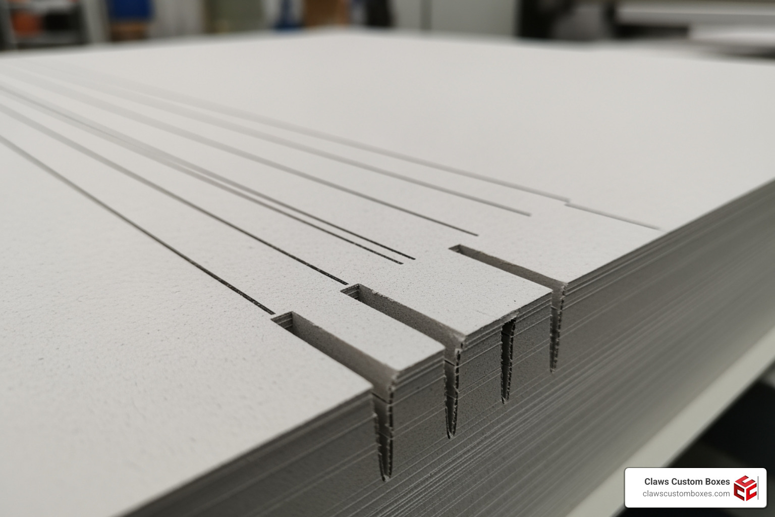 Precision V-groove scoring on high-density paperboard for foldable boxes