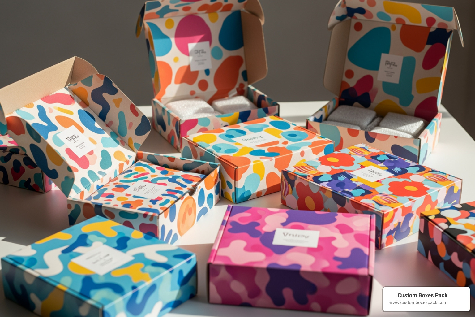 Social media ready packaging with vibrant custom prints