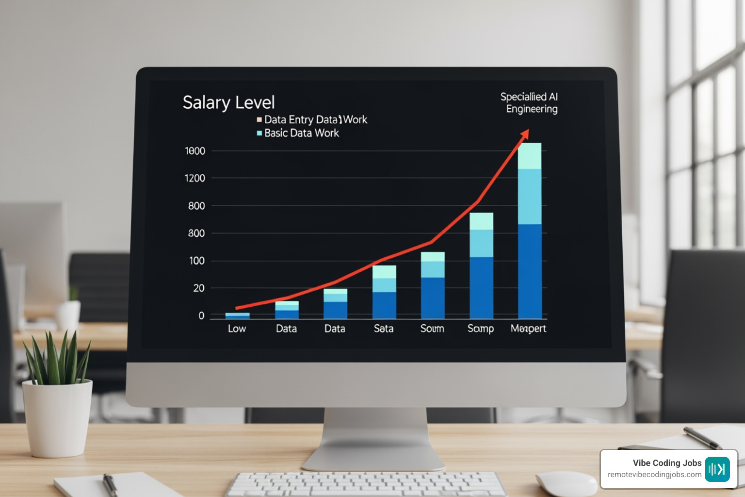 Salary progression chart showing the jump from data work to specialized AI engineering Salary progression chart showing the jump from data work to specialized AI engineering