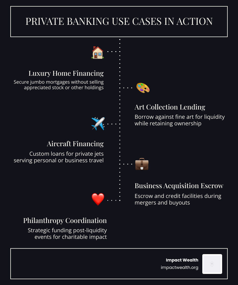 private banking use cases by client type infographic