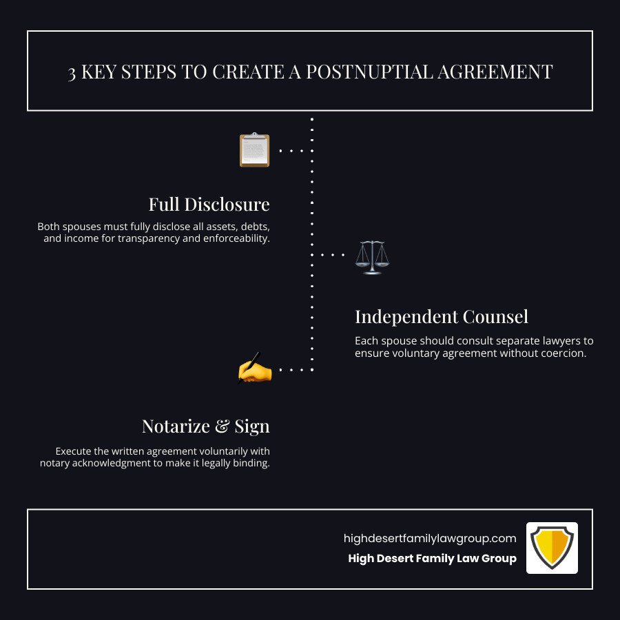Infographic: Key facts and steps for creating a postnuptial agreement infographic