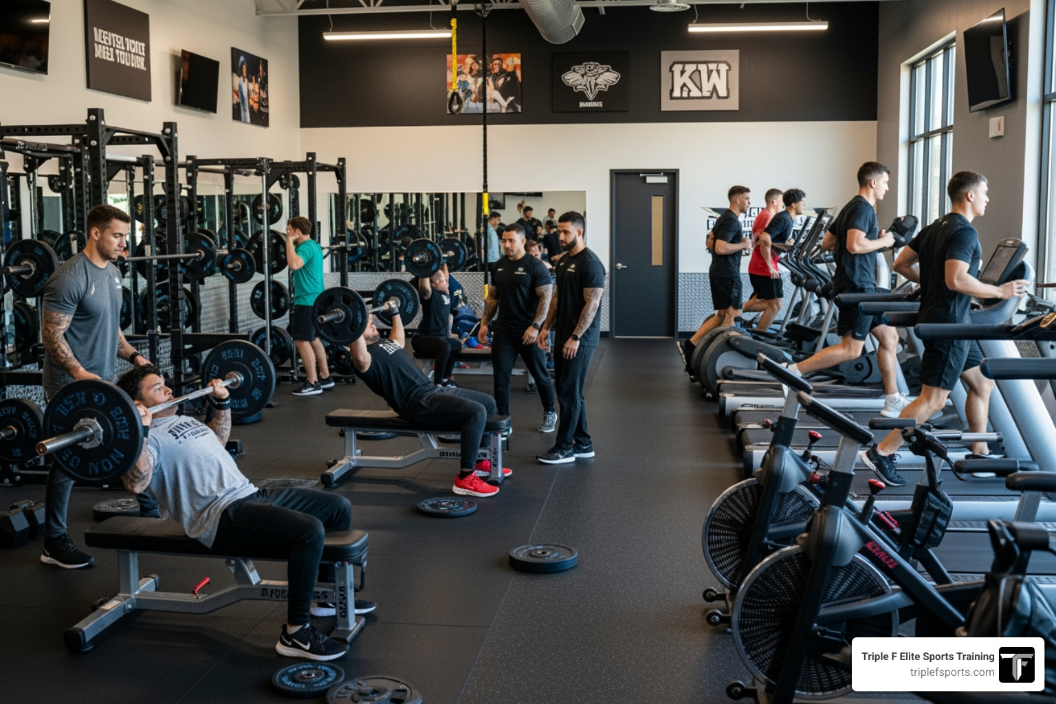 Athletes training at Triple F Elite Sports Training facility in Knoxville Athletes training at Triple F Elite Sports Training facility in Knoxville