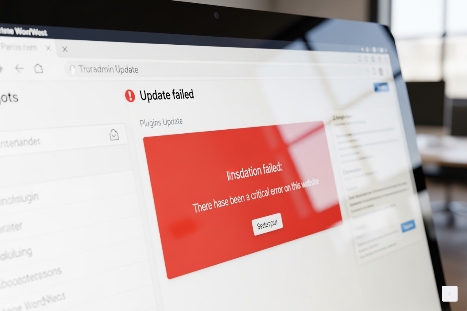 Failed WordPress plugin update error message Failed WordPress plugin update error message