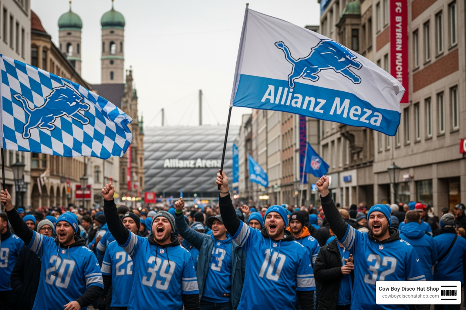 Detroit Lions fans in Munich Germany