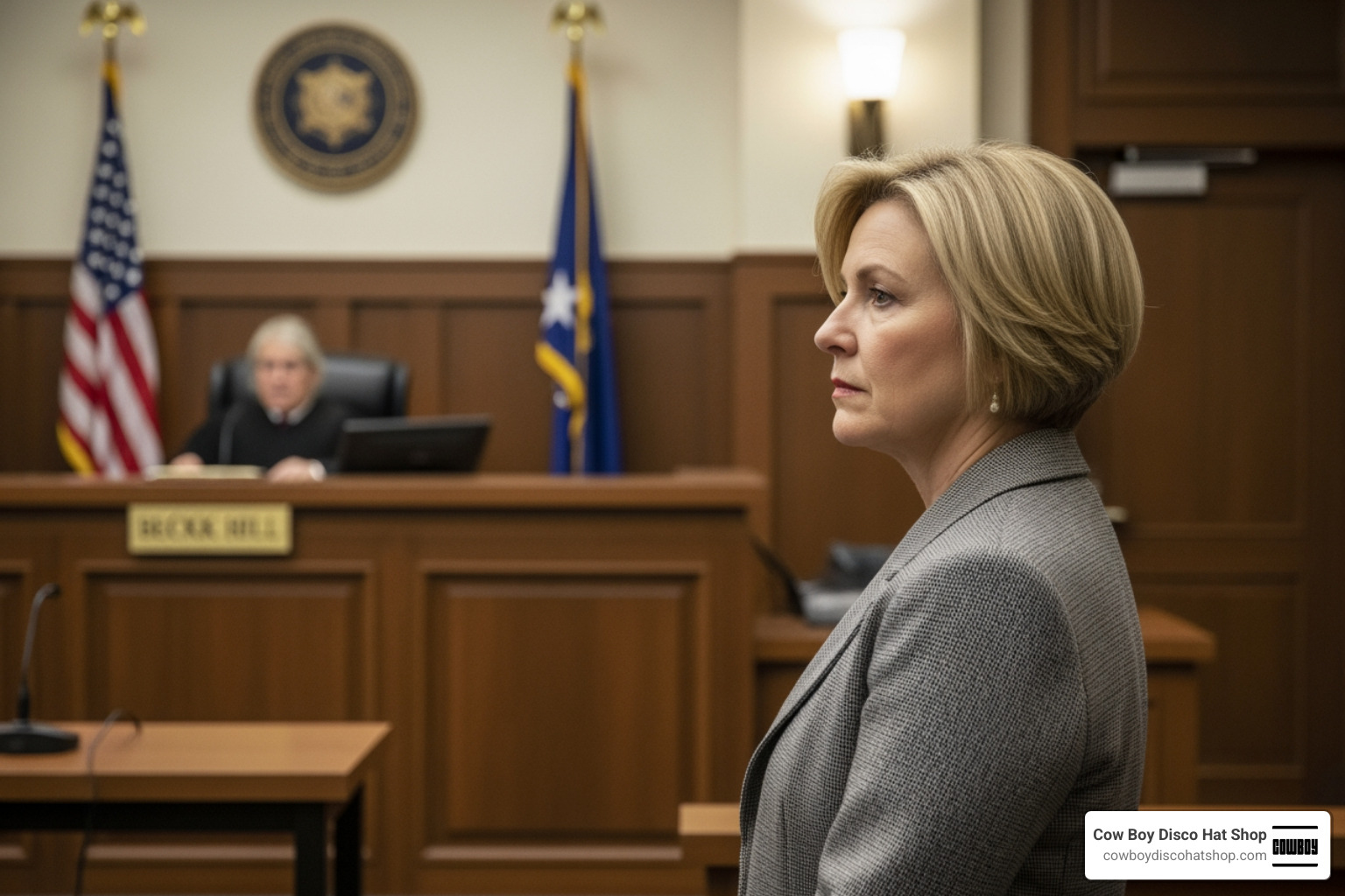 Former Clerk of Court Becky Hill during her legal proceedings