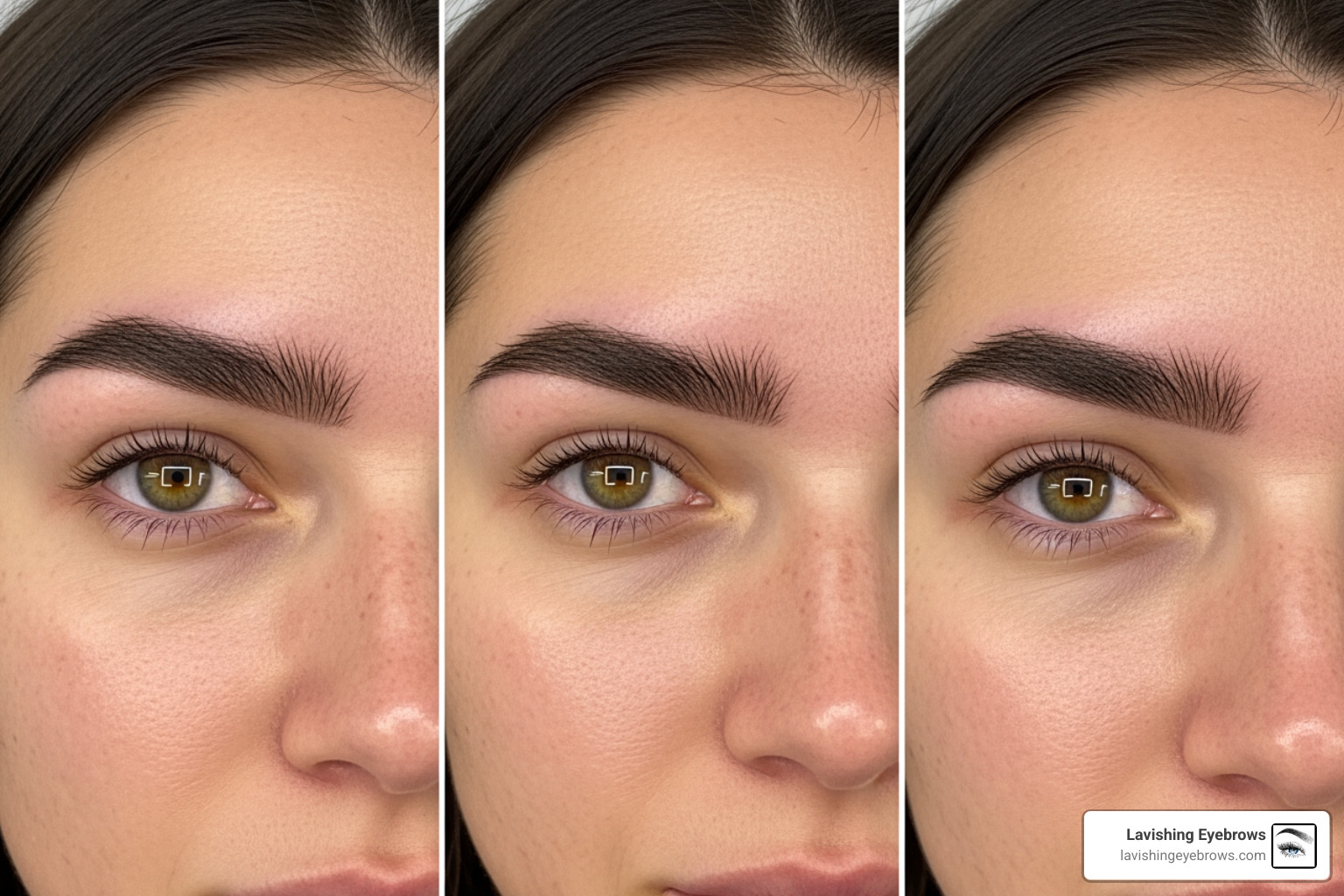Comparison of eyebrow fading after one, three, and five laser sessions Comparison of eyebrow fading after one, three, and five laser sessions