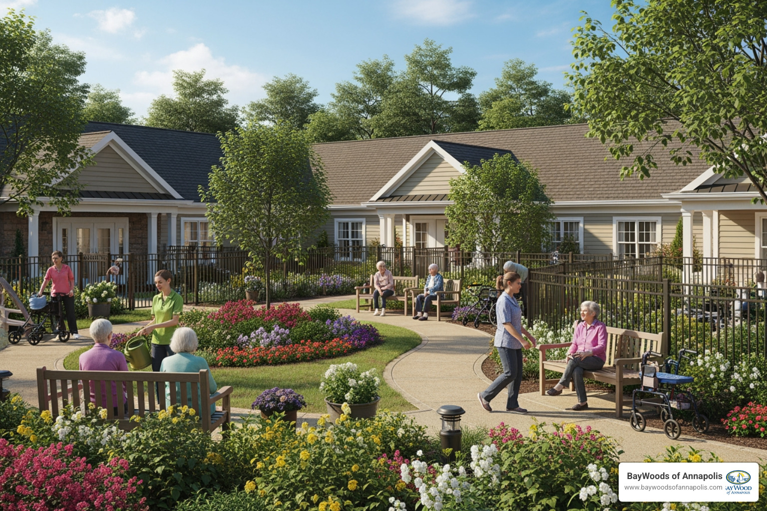 Secure memory care neighborhood in Maryland senior living community Secure memory care neighborhood in Maryland senior living community