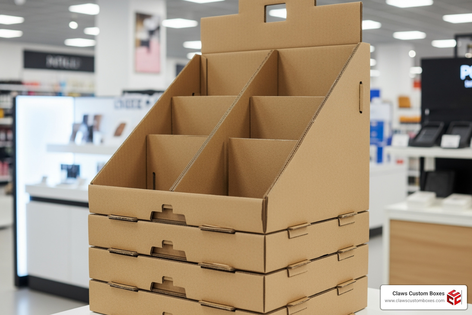 reinforced cardboard structures for retail displays