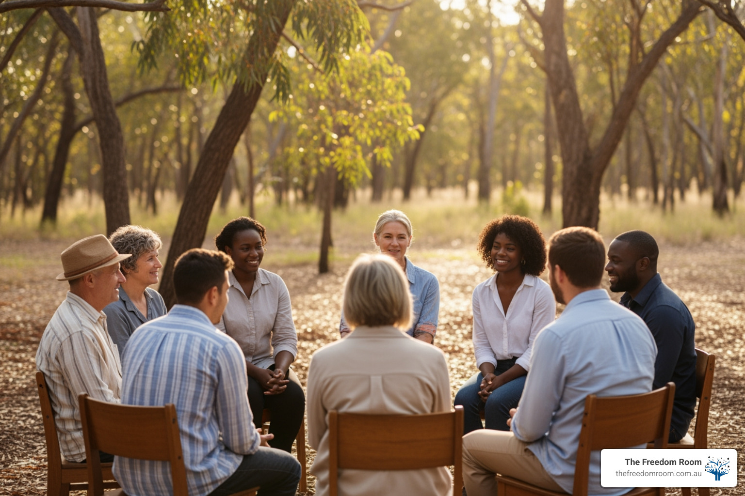 A diverse group of people participating in an outdoor therapeutic circle, highlighting community-led addiction assessment services. A diverse group of people participating in an outdoor therapeutic circle, highlighting community-led addiction assessment services.