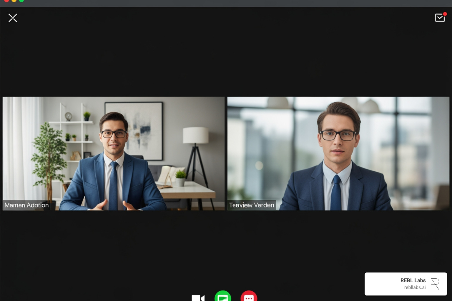 Virtual interview via video call showing a professional remote hiring process