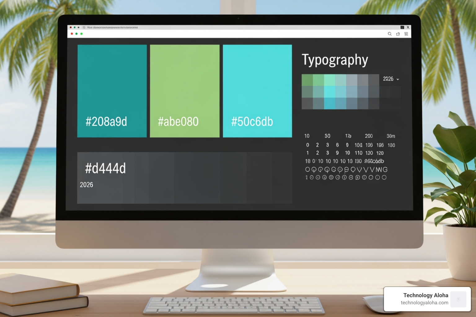 A professional color palette and typography scale for a web project