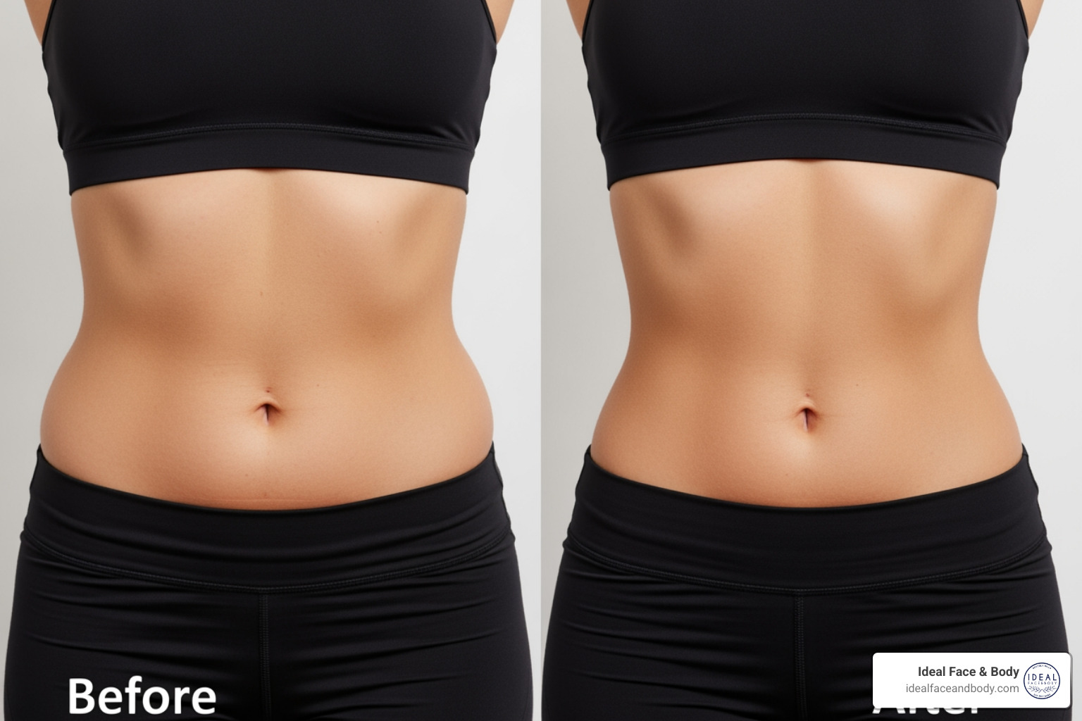 Abdominal contouring results showing fat removal and precision sculpting Abdominal contouring results showing fat removal and precision sculpting