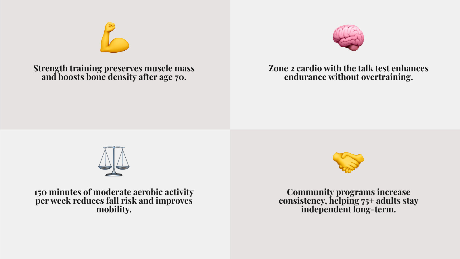 Infographic summarizing the 150-minute weekly goal and the benefits of strength and balance training infographic Infographic summarizing the 150-minute weekly goal and the benefits of strength and balance training infographic