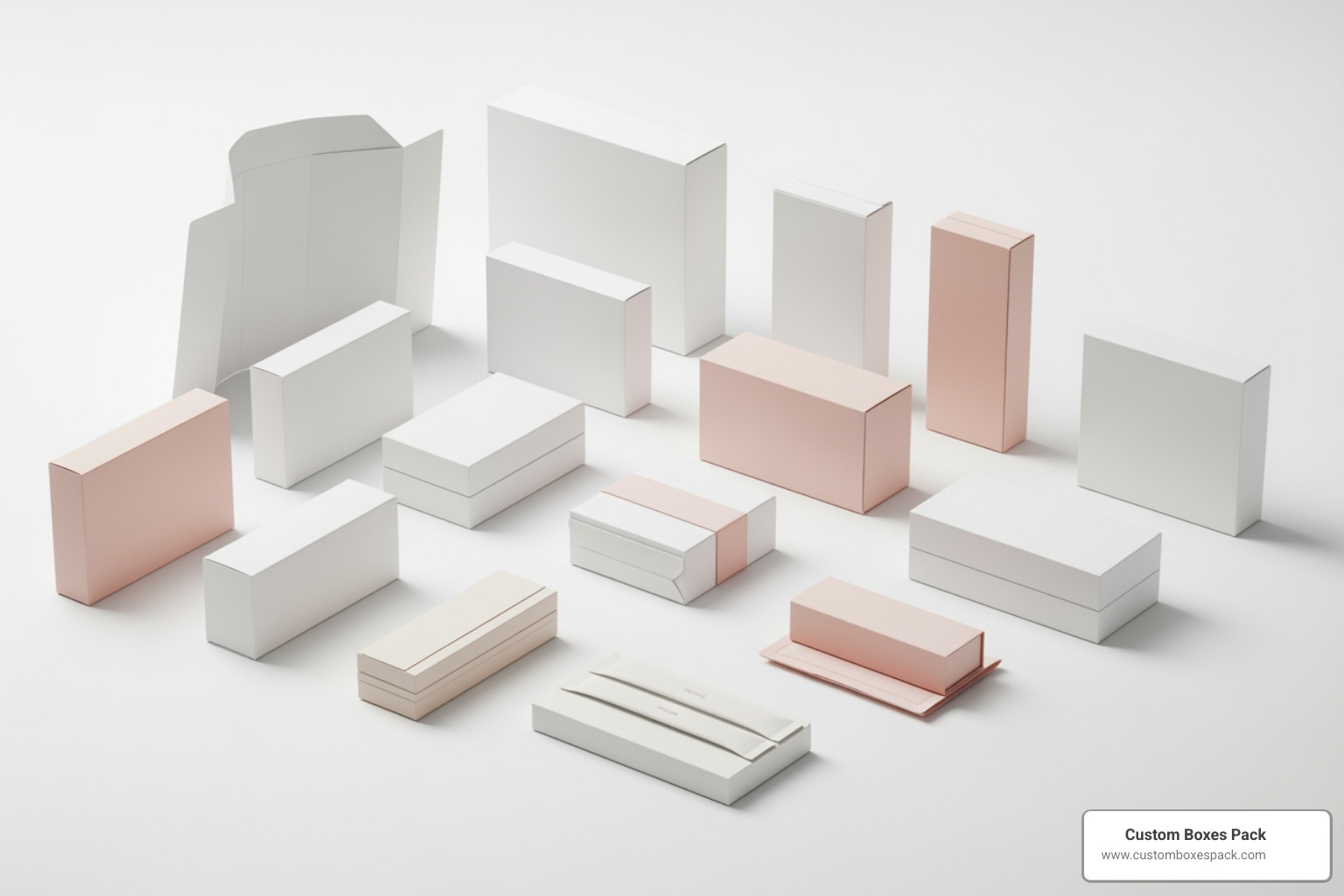 various cosmetic box structures from folding cartons to rigid boxes