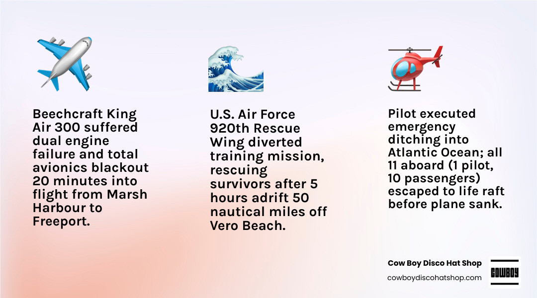 Timeline of the Atlantic plane crash and rescue mission infographic