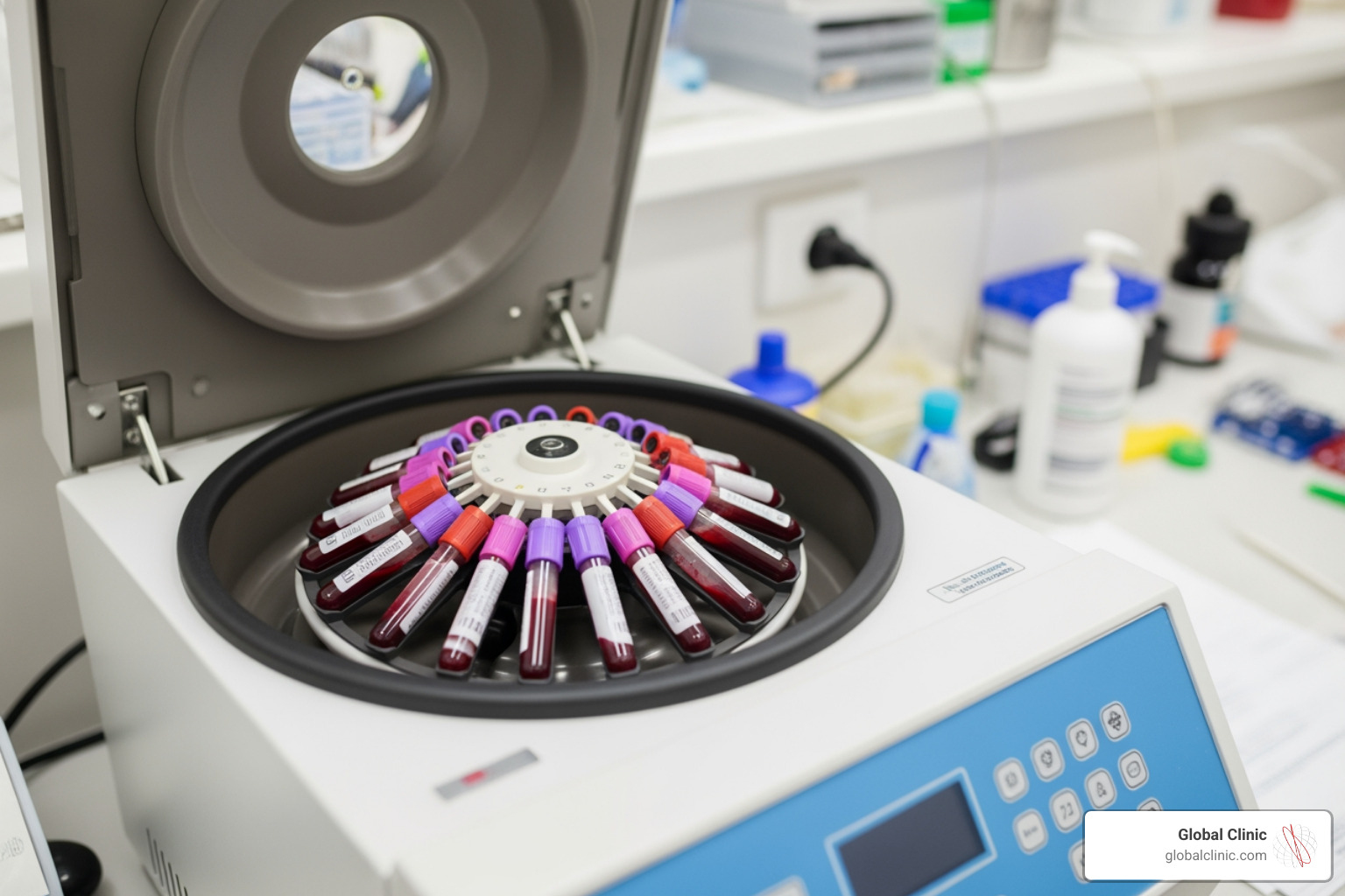 Medical centrifuge used to prepare platelet-rich plasma