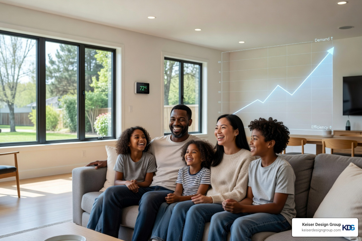 Statistical chart showing the increase in demand for energy-efficient modern home features - Modern Home Design infographic 