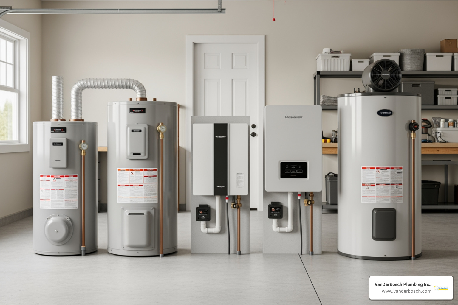 various water heater types including storage tanks and tankless units various water heater types including storage tanks and tankless units