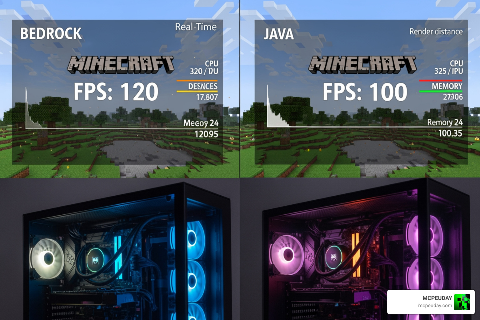 Comparing Bedrock and Java graphics and engine differences