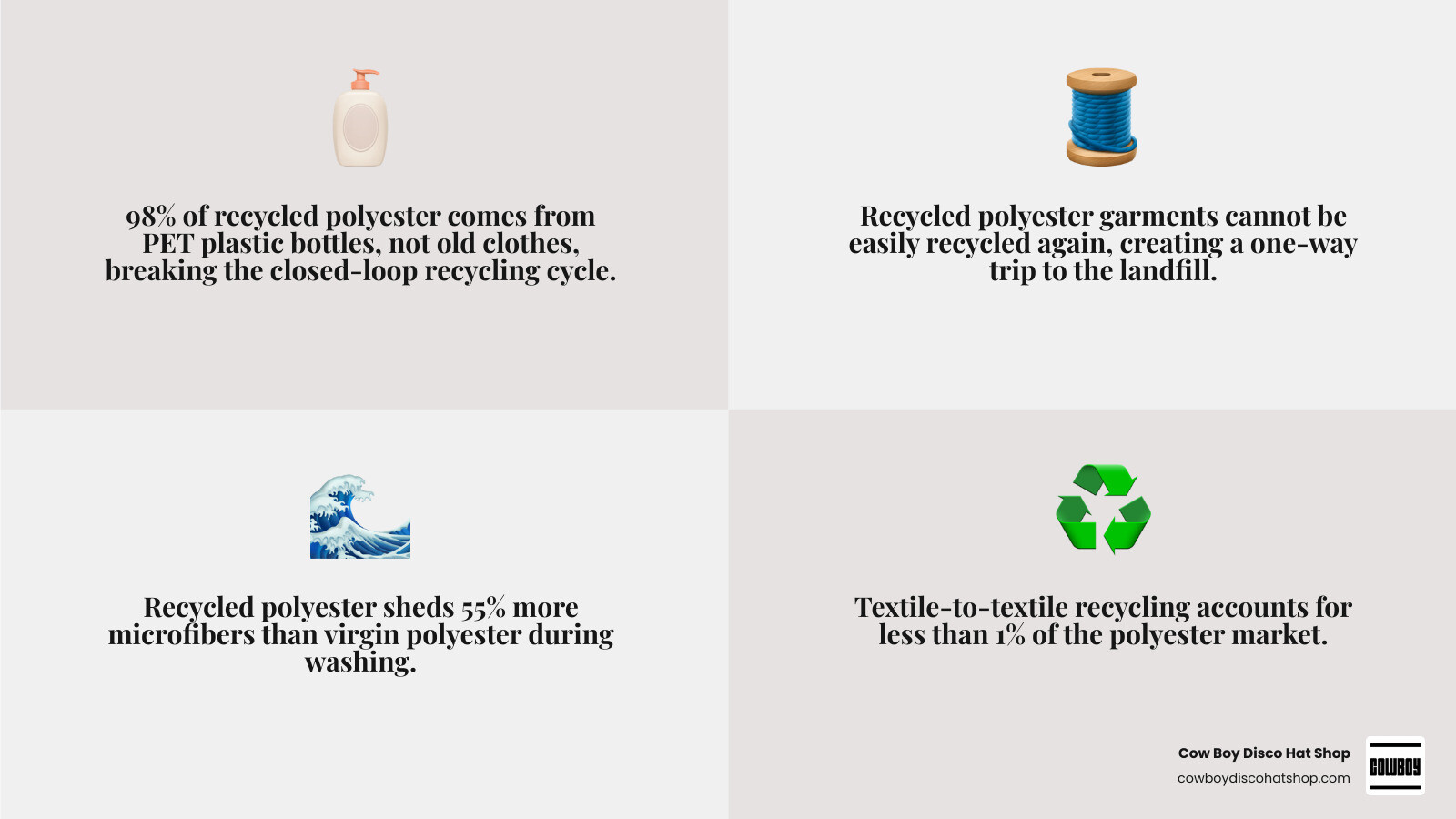 Comparison table of virgin vs recycled polyester shedding and recycling rates infographic Comparison table of virgin vs recycled polyester shedding and recycling rates infographic