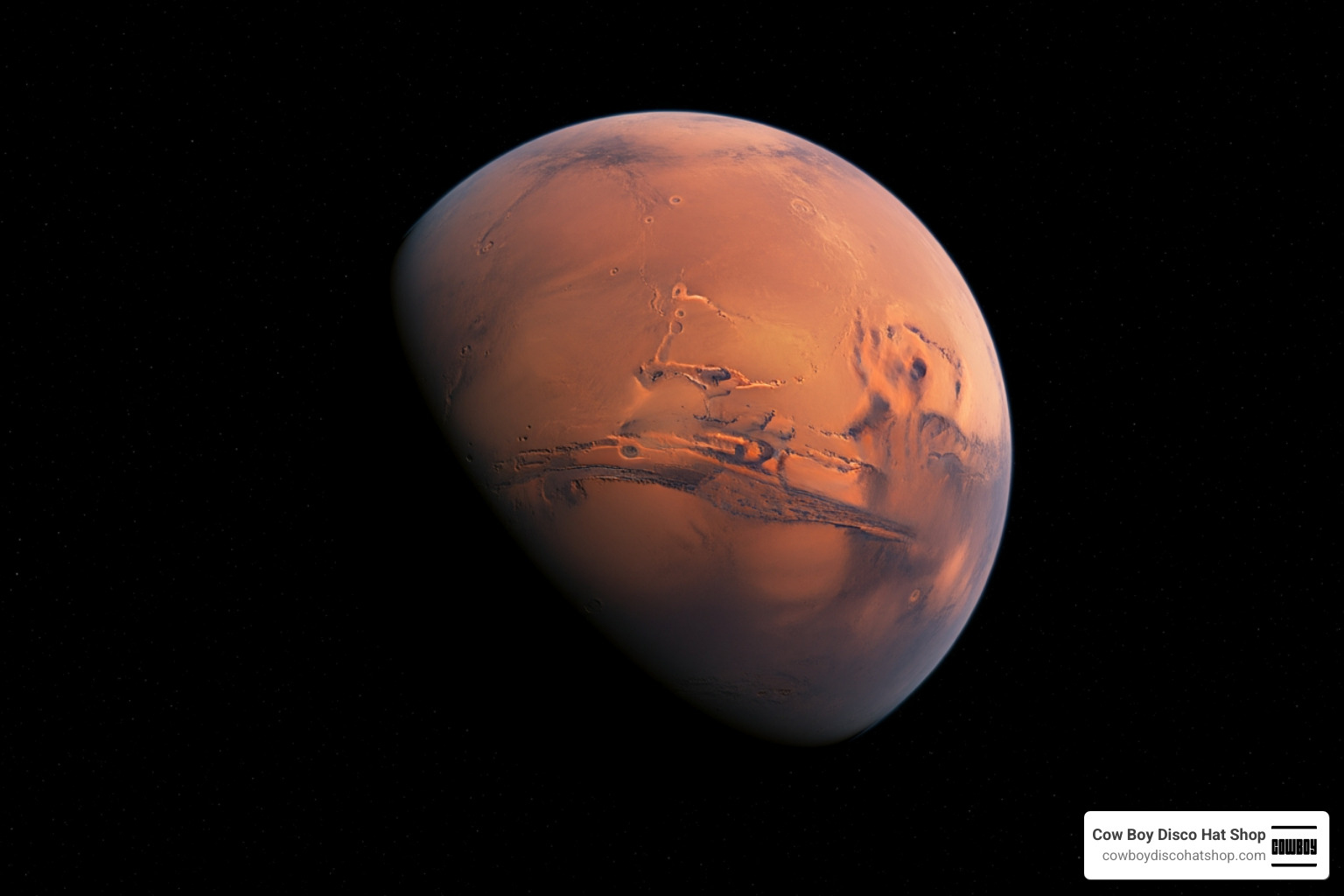 Mars as a crescent captured by Psyche’s multispectral imager during the 2026 flyby