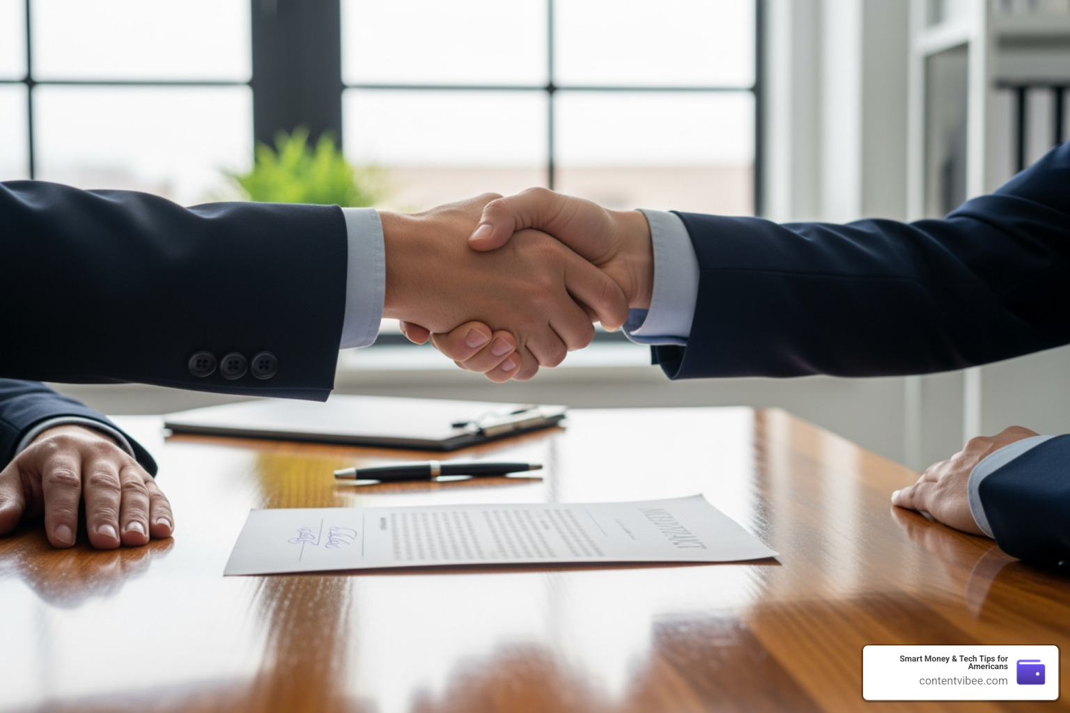 two people shaking hands over a mediation contract two people shaking hands over a mediation contract