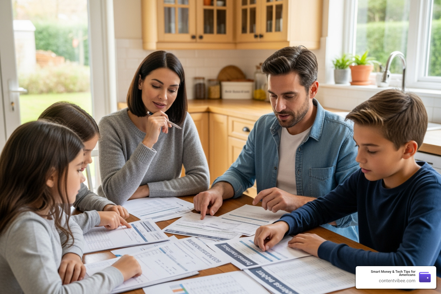 Family planning their future with financial security